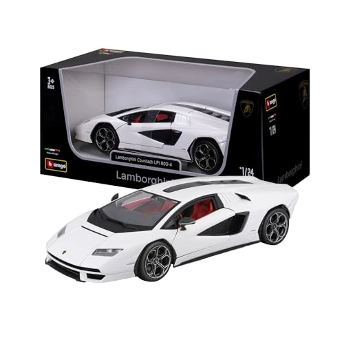 BBURAGO Assortimento Casuale Lamborghini Countach LPI 800-4 Scala 1:24, Replica Diecast con Portiere Apribili, Assortimento Casuale, Licenza Ufficiale Lamborghini