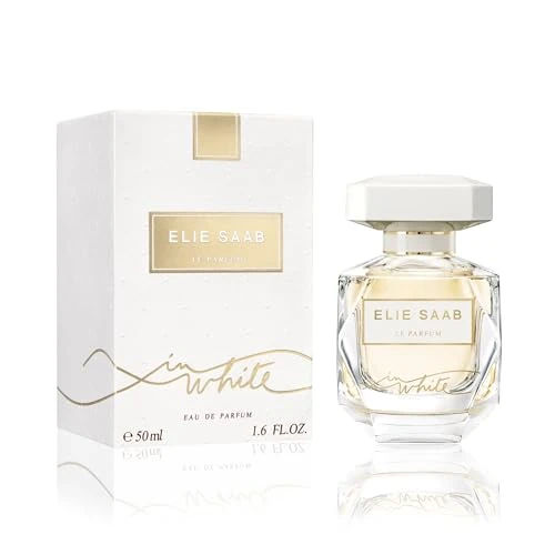Limitiertes Angebot: Elie Saab Le Parfum in White 50 ml – Eau de Parfum für Frauen – Fruchtiger Chypre-Duft – Lebendige Noten von roten Früchten, Birne und Patschuli – Transparenter Glasflakon von 52.90 EUR auf 51.50 EUR (Spare 3%)