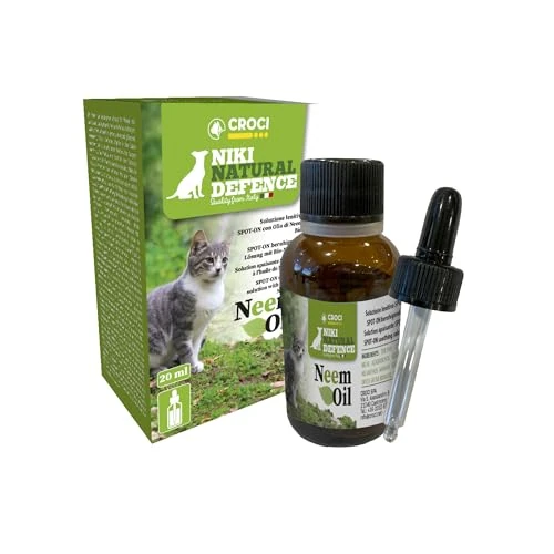 Croci Niki Natural Defence Spot-on oplossing voor katten met biologische NEEM-olie, 20 ml