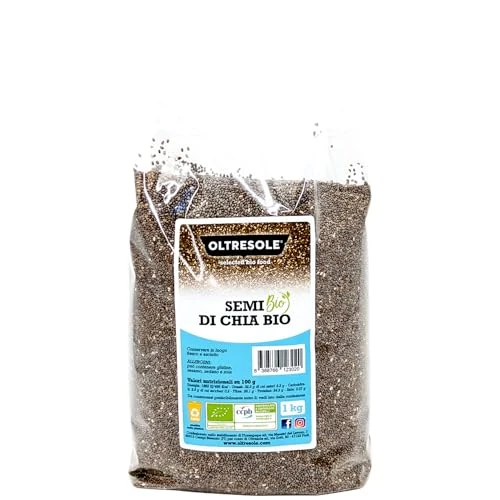Tijdelijke aanbieding: Oltresole - Biologische chia-zaden 1 kg - rauwe biologische zaden, eiwit-supervoeding zonder additieven, bron van eiwitten en vezels, ideaal voor muesli en salades van 11.56 € naar 11.56 € (0.00% korting)