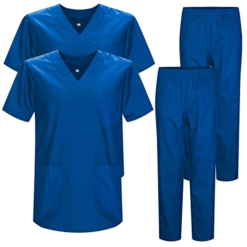 Limited-time offer: MISEMIYA - Pack * 2 Pcs - Uniforms Unisex Scrub Set – Medical Uniform with Scrub Top and Pants - Ref.2-8178 - X-Small, Blue 37 22 from 46.20 GBP to 46.20 GBP (save 0%)