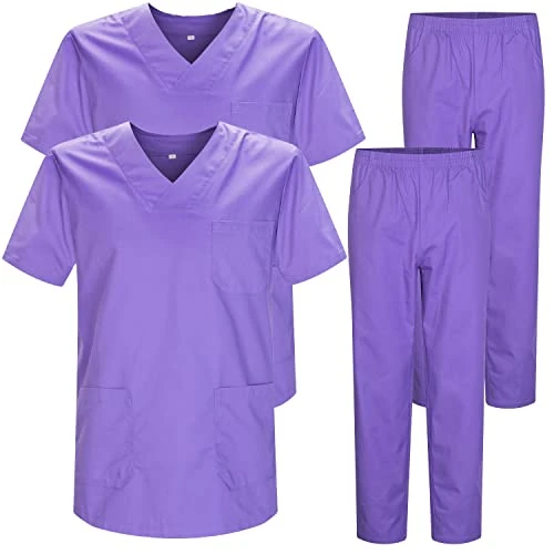 Beperkte aanbieding: Set van 2 stuks - Uniform unisex scrubset - medisch uniform met scrubtop en broek - Ref.2-8178 van 46.16 EUR naar 46.16 EUR (besparing 0%)