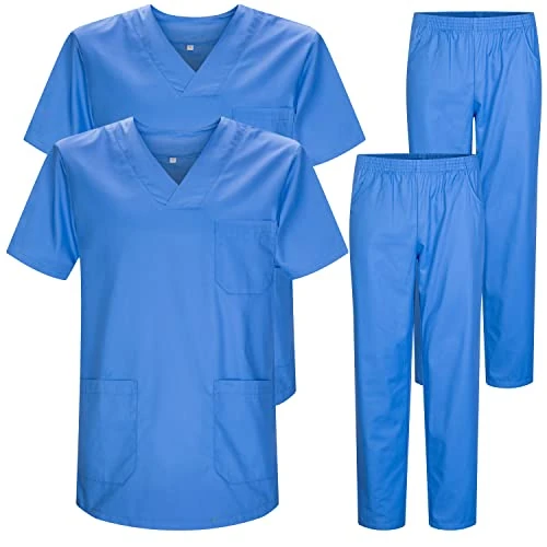 Offerta a tempo: MISEMIYA - Pack * 2 PCS - Uniforme Medica con Maglia e Pantaloni Uniformi Mediche Camice Uniformi sanitarie - Ref.2-8178 - 3XL, Celeste 22 - 59% da 49.99 € a 20.35 €