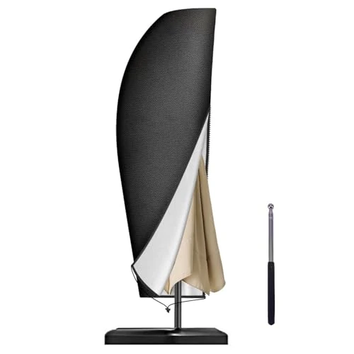 Offre limitée : Reinalin Housse Parasol Déporté, Housse de Protection en Tissu Oxford, Coupe-Vent, Anti-UV, Résistante aux déchirures avec Tige Télescopique et Fermeture Éclair (265x40/70/50 cm) de 18.99 € à 17.09 € (10% de remise)