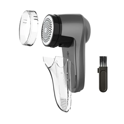 BLACK+DECKER - Levapelucchi elettrico. Senza fili. Autonomia 90 minuti. Caricatore USB. Deposito rimovibile. Adatto a tutti i tessuti. Design ergonomico. Grigio scuro