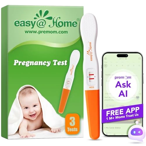 Offerta a tempo: easy@Home 3 Test Gravidanza hCG 10 mIU/mL, Risultati in 3 Minuti | Rilevamento rapido e risultati facili da leggere. Compatibile con l'app Premom in italiano. - 56% da 8.99 € a 3.99 €