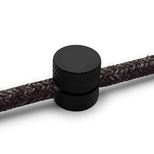 Offerta a tempo: Amarcords - 3 Decentratori pressacavo in alluminio con regolazione cavo a vista per lampade e sospensioni - Nero - 41% da 25.50 € a 15.00 €
