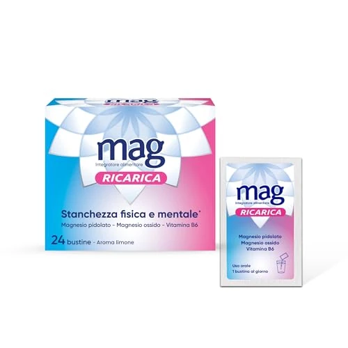 Offerta a tempo: Mag Ricarica – Integratori per Adulti con Magnesio Pidolato, magnesio ossido — 5% da 13,30 € a 12,62 €