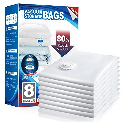 Oferta limitada: TAILI Bolsas Vacio Ropa 8 Piezas Extra Grandes 100 x 80 CM Bolsas de Almacenamiento al Vacío Reutilizables Para Guardar Ropa, Edredones, Almohadas, Mantas, Viajes, Ahorra un 80% de Espacio de 19.99 EUR a 19.99 EUR (ahorro 0%)