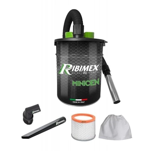 Offerta a tempo: Ribimex Aspiracenere Elettrico Minicen Speciale Pellet, con Filtro HEPA Lavabile, Bidone da 10 L, Potenza 800 W, Ideale per Aspirare Ceneri Fredde da Stufe a Pellet, Accessori Inclusi - PRCEN011/KIT - 20% da 37.90 € a 30.25 €
