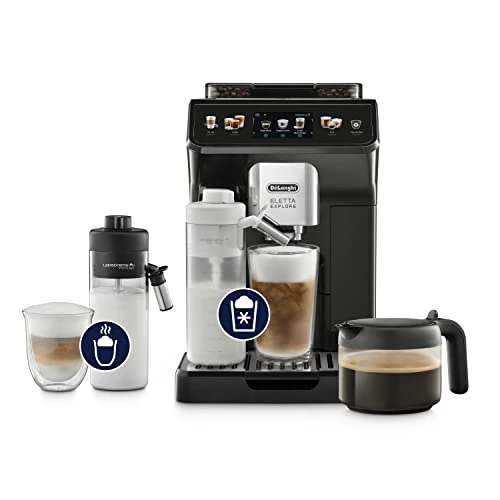 Offre limitée : De’Longhi Eletta Explore - Perfetto Machine à Café Automatique avec LatteCrema Mousseur à Lait Automatique, 50 Boissons en une Seule Touche, Écran Tactile Couleurs, Gris Foncé (ECAM452.57.G) de 857.88 € à 857.88 € (0.00% de remise)