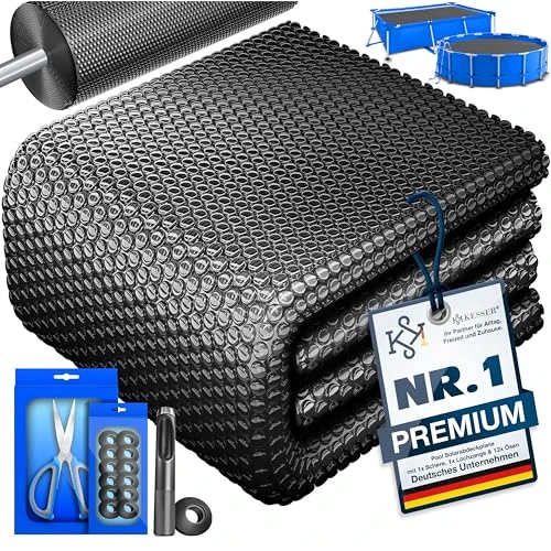 Offerta a tempo: KESSER® Telo Solare per Piscina Rotondo Ø 244 cm Foglio Solare Spessore 120 ṁm | Il telone Solare della Copertura Solare può Essere Tagliato | Telo Solare della Piscina, Nero, 600 x 400cm - 36% da 71.80 € a 45.80 €
