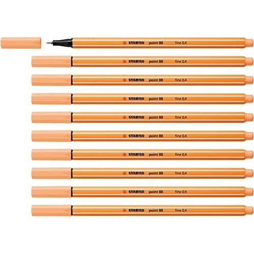 Offerta a tempo: Stabilo point 88 - Fineliner - Confezione da 10 - Arancione chiaro - 0.00% da 11.00 € a 11.00 €