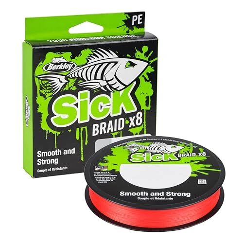 Offre limitée : BERKLEY Malade Sick Braid Unisexe, Rouge, 0.39mm | 46.3kg | 102lb | 270m de 44.90 € à 42.99 € (4% de remise)