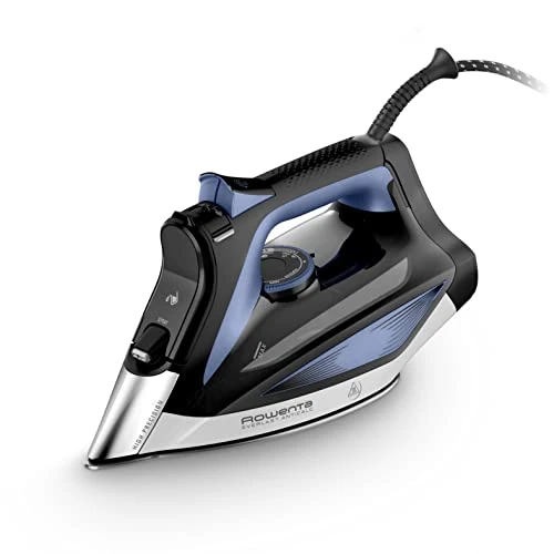 Rowenta Everlast Antical DW7320 Steam Iron 2700 W, Limescale Collector, Anti-Limescale Function, Steam Burst 220 g/min and Constant 45 g/min, Microsteam 400HD Profile Laser, Blue