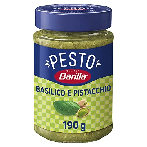 Limitiertes Angebot: Barilla Pesto Basilico e Pistacchio 1x190g | Glutenfreie Italienische Pasta-Sauce mit Basilikum und Pistazien, Nudel-Soße, grünes Pesto von 3.79 EUR auf 3.32 EUR (Spare 12%)