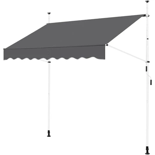 Oferta limitada: Yaheetech Toldo Manual Retractil para Balcón con Manivela 210-300cm Altura Ajustable Sin Taladrar Resistente a los Rayos UV 250 x 180 cm/Gris de 85.99 € a 85.99 € (ahorro 0.00%)