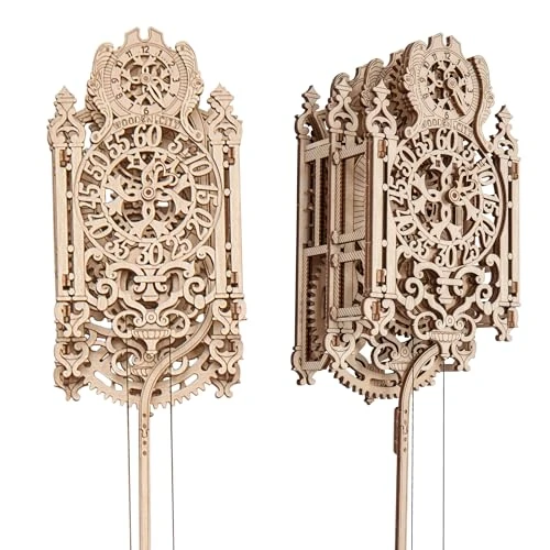 Offerta a tempo: Wooden.City Kit di modelli meccanici in legno per costruire - Orologio reale - Meccanismo aperto - Compleanno per adolescenti e adulti - Puzzle 3D fai da te - Taglio laser - 1019 mm x 110 mm x 101 mm — 33% da 74,90 € a 49,90 €