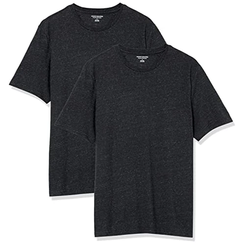 Offerta a tempo: Amazon Essentials T-shirt da uomo regular fit girocollo a maniche corte, confezione da 2, grigio antracite, XS - 43% da 12.40 € a 7.10 €