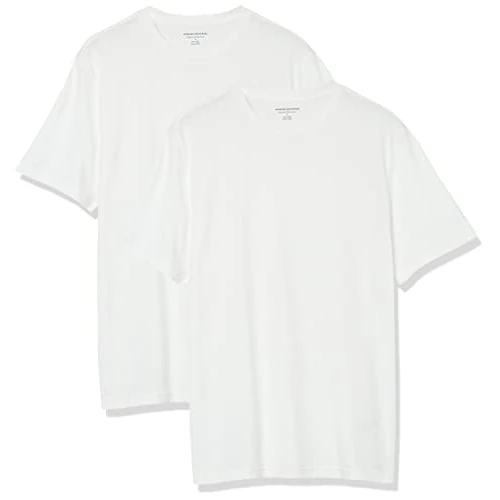 Oferta limitada: Amazon Essentials Camiseta de Cuello Redondo de Algodón, Manga Corta, Corte Clásico Hombre, Pack de 2, Blanco, 5XL Grande de 13.60 EUR a 12.40 EUR (ahorro 9%)