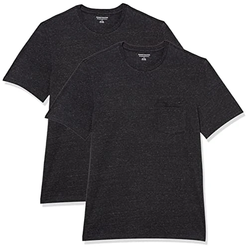 Offre limitée : Amazon Essentials T-Shirt Col Rond à Une Poche et Manches Courtes Homme, Lot de 2, Charbon Chiné, XXL de 18.46 € à 18.46 € (0.00% de remise)