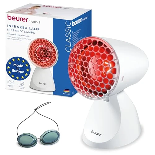 Offerta a tempo: Beurer IL 11 Lampada a Infrarossi 100W – Terapia del Calore per Raffreddore, Dolori Muscolari e skincare – 5 Inclinazioni, Griglia di Protezione, Occhiali di Sicurezza Inclusi – Dispositivo Medico - 0.00% da 34.99 € a 34.99 €
