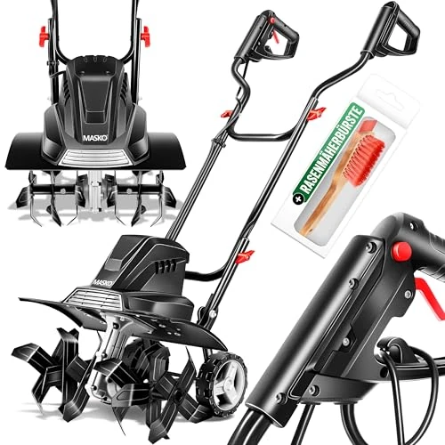 Offerta a tempo: MASKO® Motozappa elettrica 1500W | larghezza di lavoro 45cm - profondità di lavoro 20 cm | zappatrice per terreno | fresatrice agricola - coltivatore - fresa da giardino | zappatrice elettrica - 0.00% da 152.80 € a 152.80 €