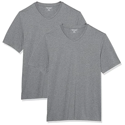 Limited offer: Amazon Essentials Men's V-Neck Short-Sleeve T-Shirts, Pack of 2 from 13.84 USD to 13.84 USD (save 0%)