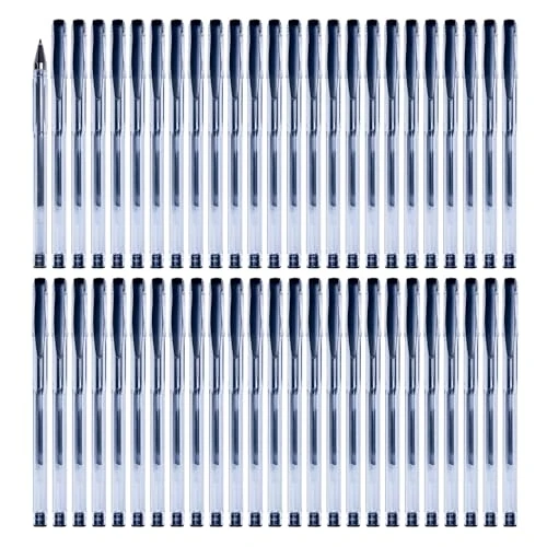 Offerta a tempo: OFFICER PRODUCTS Penna a sfera in gel, 50 pezzi (confezione da 50 pezzi), inchiostro gel, colore: nero/diametro sfera: 0,5 mm, penna gel, inchiostro resistente all'acqua e non sbiadisce - 35% da 10.07 € a 6.57 €