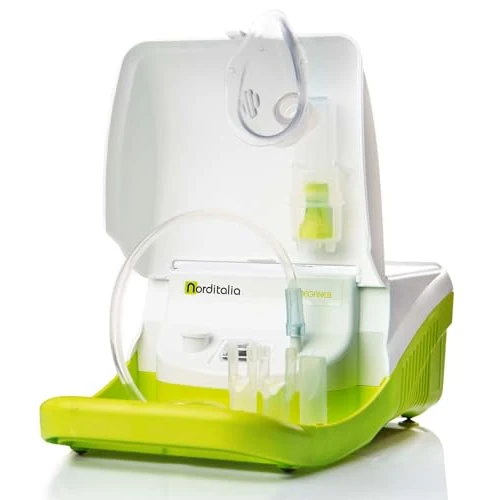 NORDITALIA, Aerosol Meganeb, nebulización dirigida, aerosol silencioso con compartimento accesorios