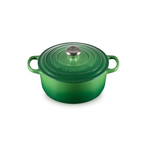Le Creuset Signature Enamelled Cast Iron Round Casserole Dish With Lid, 24 cm, 4.2 Litre, Bamboo, 21177244082430
