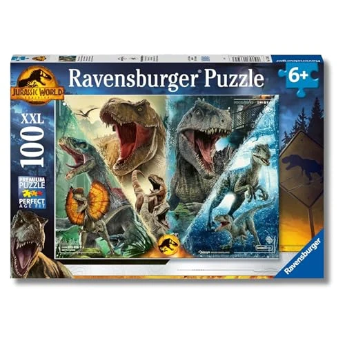Ravensburger - Puzzles XXL Jurassic World | Puzzle 6 Años O Más | Regalo Niño 6 Años O Más De 100 Piezas | Rompecabezas Niños De 36 X 49 Cm Puzzle
