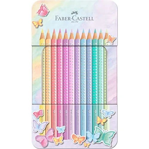 Oferta limitada: FABER-CASTELL - Set de lápices de colores Sparkle, 12 colores pastel de 12.99 € a 10.25 € (ahorro 21%)