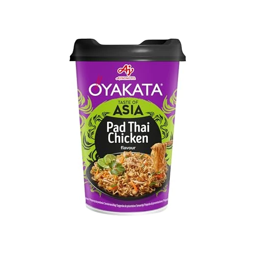 Offerta a tempo: Ajinomoto, Oyakata Soba Cup Noodles Pad Thai, Noodles Istantanei al Gusto Pad Thai, Pronti in 3-4 Minuti, Condimento a Base di Salsa di Soia e Spezie Asiatiche, Snack o Pranzo Veloce, 93 g - 35% da 2.20 € a 1.43 €