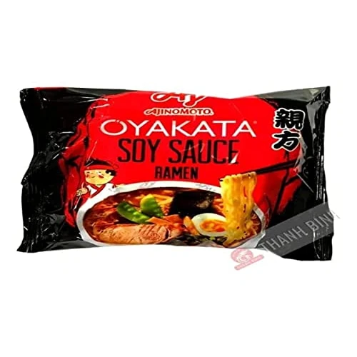 Ajinomoto, Oyakata Noodles Soy Sauce Ramen, Ramen Istantaneo alla Salsa di Soia, Pronto in 3-4 Minuti, Noodles Istantanei con Condimento a Base di Salsa di Soia, Snack o Pranzo Veloce, 83 g