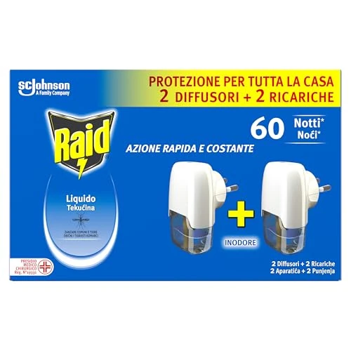 Offerta a tempo: Raid Liquido Elettrico Antizanzare Comuni e Tigre, Inodore — 34% da 8,99 € a 5,89 €