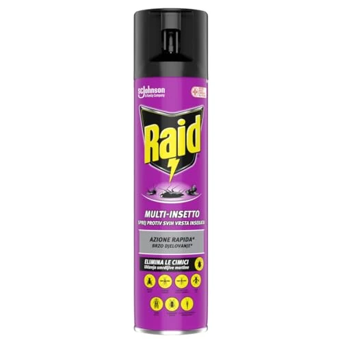 Offerta a tempo: Raid Spray Multinsetto, Insetticida Spray, 1 Confezione da 400 ml - 36% da 6.89 € a 4.39 €