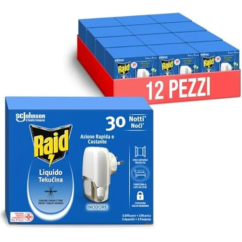Offerta a tempo: Raid Liquido Elettrico Antizanzare Contro Zanzare Comuni e Tigre — 25% da 45,85 € a 34,30 €