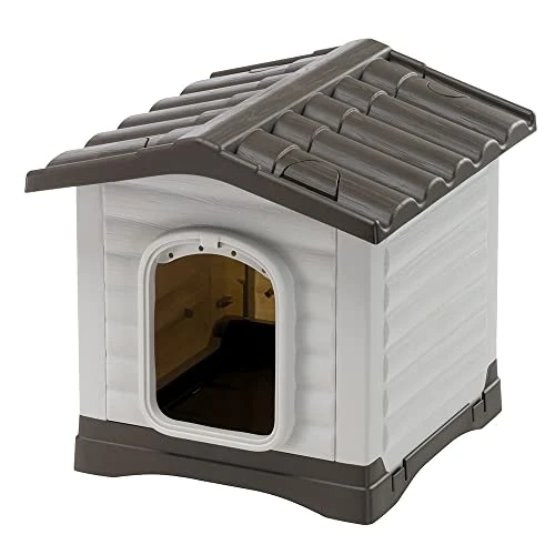 Offerta a tempo: Ferplast DOGVILLA 60 Casetta per Cani, Fondo Sollevato Anti Umidità, Sistema Fuoriuscita Liquidi, Tetto Rimovibile Facile Pulizia, Griglia Aerazione, 43 x 48 x h 44 cm - 0.00% da 56.41 € a 56.41 €