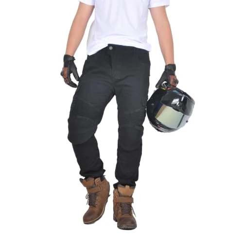 Offerta a tempo: oFzimTo Pantaloni Moto Uomo Jeans Elasticizzati, Jeans Moto Uomo Traspiranti per Tutte Le Stagioni, Stile Casual Urbano, Vari Colori Disponibili - 0.00% da 59.99 € a 59.99 €