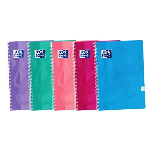 Oferta limitada: Oxford, Cuadernos A4 (Folio) Cuadrícula 4x4, Tapa Blanda, 80 Hojas, Pack 5 Libretas, Colores Tendencia de 16.92 EUR a 14.75 EUR (ahorro 13%)