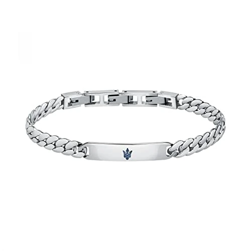 Offerta a tempo: Maserati Jewels Bracciale Uomo in Acciaio, IP blu - JM222AVD05, Lunghezza 22 cm, Idea regalo per Papà, Fidanzato, Amico - 0.00% da 53.10 € a 53.10 €