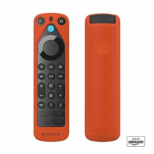 Offerta a tempo: Nuova custodia per telecomando "Made for Amazon" per telecomando vocale Alexa | Pro (modello 2022), Arancione - 24% da 16.99 € a 12.99 €