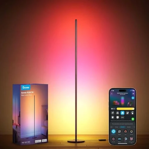 Offerta a tempo: Govee Lampade da Terra LED RGBIC, Piantana Lampada da Terra Funziona con Alexa — 25% da 89,99 € a 67,49 €