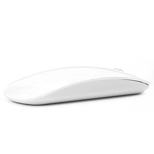Uiosmuph U30 Mouse Wireless Bluetooth, Ricaricabile Mouse Wireless (BT5.1+ BT5.1+ USB) Silenzioso Mouse Senza Fili per Laptop/MacBook/Android/PC/Mac(Bianca)