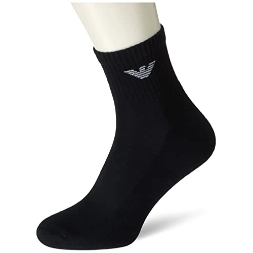 Emporio Armani 3-pack Short Socks Sporty Terrycloth, Confezione Da Calzini Corti Uomo, Marine, Taglia unica
