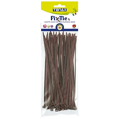 Offerta a tempo: TENAX FIX-TIE L Fascette Multiuso in Plastica Lunghezza 20 cm Marrone, Confezione da 50 pezzi - 16% da 4.76 € a 3.99 €