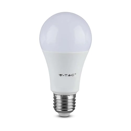 Limited-time offer: V-TAC 8.5W A60 LED Bulbs with Bayonet Cap | Day White 4000K | E27 Standard Holder | Non Dimmable & Energy-Saving | 60W Equivalent | Thermoplastic Body | Screw Bulb | Frosted Bulb | Pack of 10 from 6.23 GBP to 6.23 GBP (save 0%)