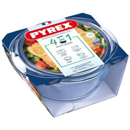 Begrenztes Angebot: Pyrex ESSENTIALS Boro Casserole 1,6 l + 0,5 l Abdeckung, durchsichtig, Borosilikatglas, 1,6 Liter, 1,6 l von 13.46 EUR auf 13.46 EUR (Rabatt 0%)