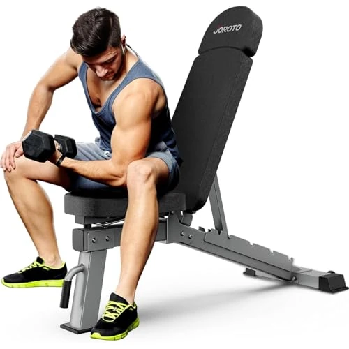 Offerta a tempo: JOROTO MD80 Panca Pesi Regolabile - Panca Palestra Con Carico Totale Di 450 Kg, Esercizi Su Panca Verticale, Inclinata, Inclinata e Piana - 0.00% da 199.99 € a 199.99 €